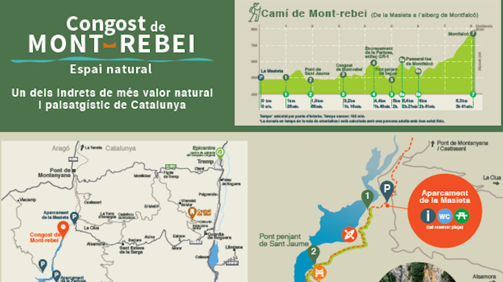 Editen un nou mapa de Mont-rebei que posa en valor els atractius complementaris de la zona