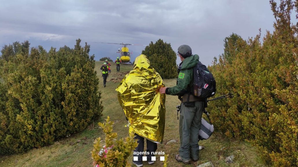 Evacuen en helicòpter un participant de la Caminada de les Carenes amb símptomes d’hipotèrmia lleu