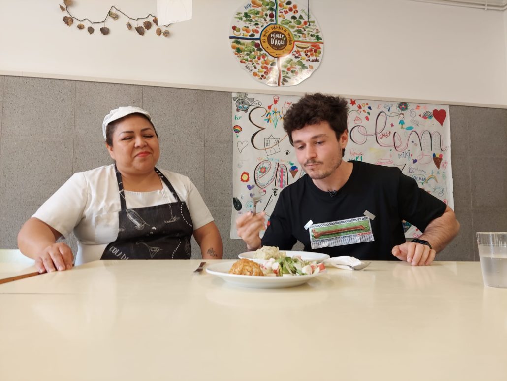 VÍDEO.- Miki Núñez visita l’Escola Pau Claris per acreditar el menjador com a servei de proximitat