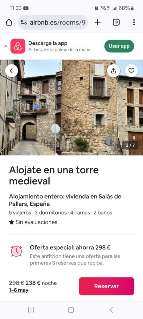 L’Ajuntament de Salàs de Pallars surt anunciat a Airbnb com a apartament turístic