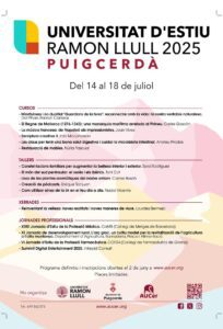 Programació de la Universitat d'Estiu de Puiberdà