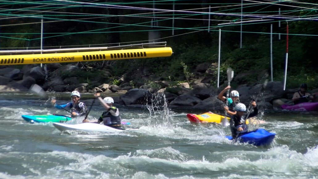 Piragüistes durant una prova