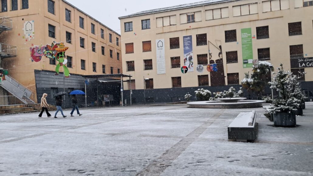 La nevada obliga a circular amb cadenes i arriba a cotes baixes del Pirineu