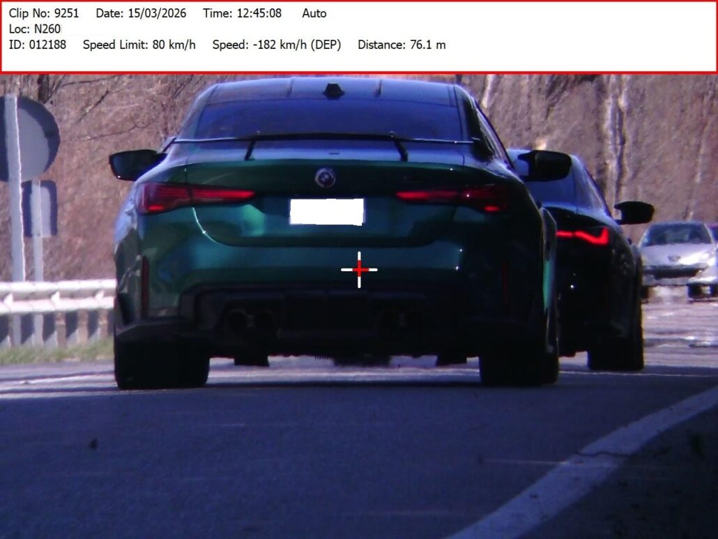 Detingut un conductor per circular a 182 km/h per l’N-260 a Guils de Cerdanya