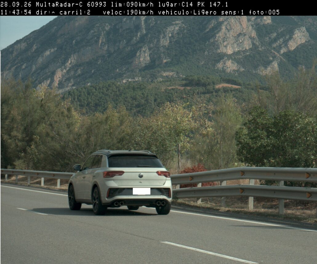 Denunciat un conductor per circular a 190 km/h a la C-14 al terme municipal de Peramola